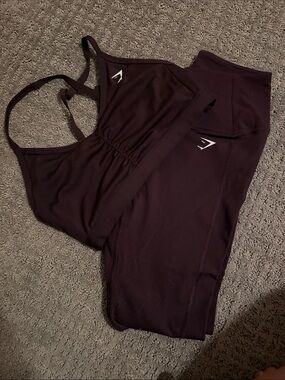 Gymshark Deep Plum Active Bra & Leggings Set